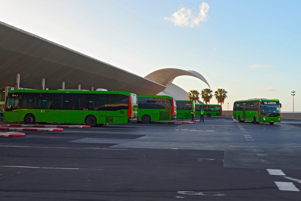 Estación de guaguas en Santa Cruz de Tenerife